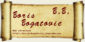 Boris Bogatović vizit kartica